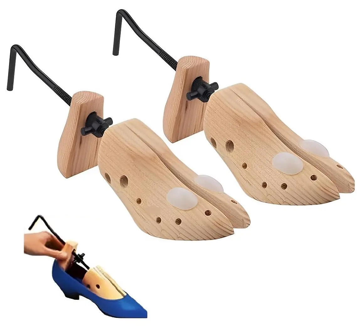 Unibos SHOE STRETCHERS TREE WOODEN OR WOMEN EXPANDABLE SHAPE BUNION CORN BLISTER FOR MOST OF THE SHOES
