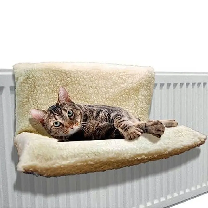 YORKSHIRE HOMEWARE Pet Bed Radiator Cat Dog Warm Fleece Radiator Beds Basket Cradle Hammock Animal Hanging Radiator Fluffy Kitten Puppy Bed Animal Soft Comfortable Secure Pet Bed Furniture 0