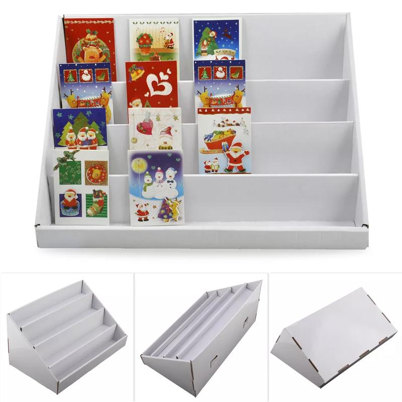 2 X4 Tiers Children Bookcase Toy Book Cardboard Display Stand Kid Rack Bedroom 4