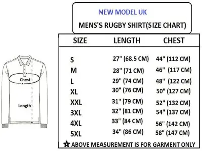 Black Rugby Shirt Retro Classic Traditional  Top All Sizes S - 5XL 2