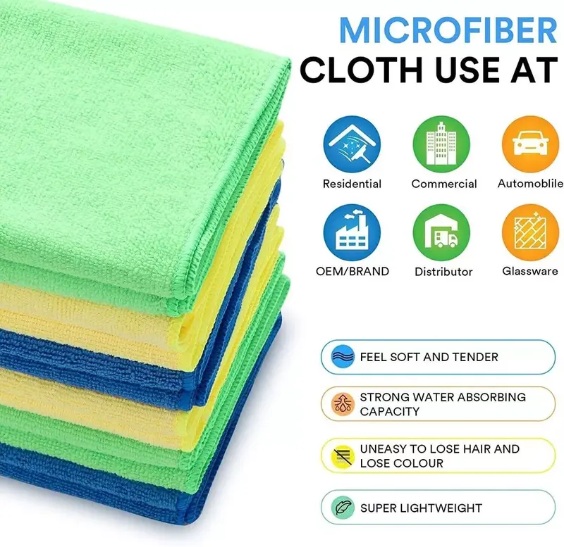 18Pcs Microfibre Cloths for Car Detailing and Cleaning rough  hands 4