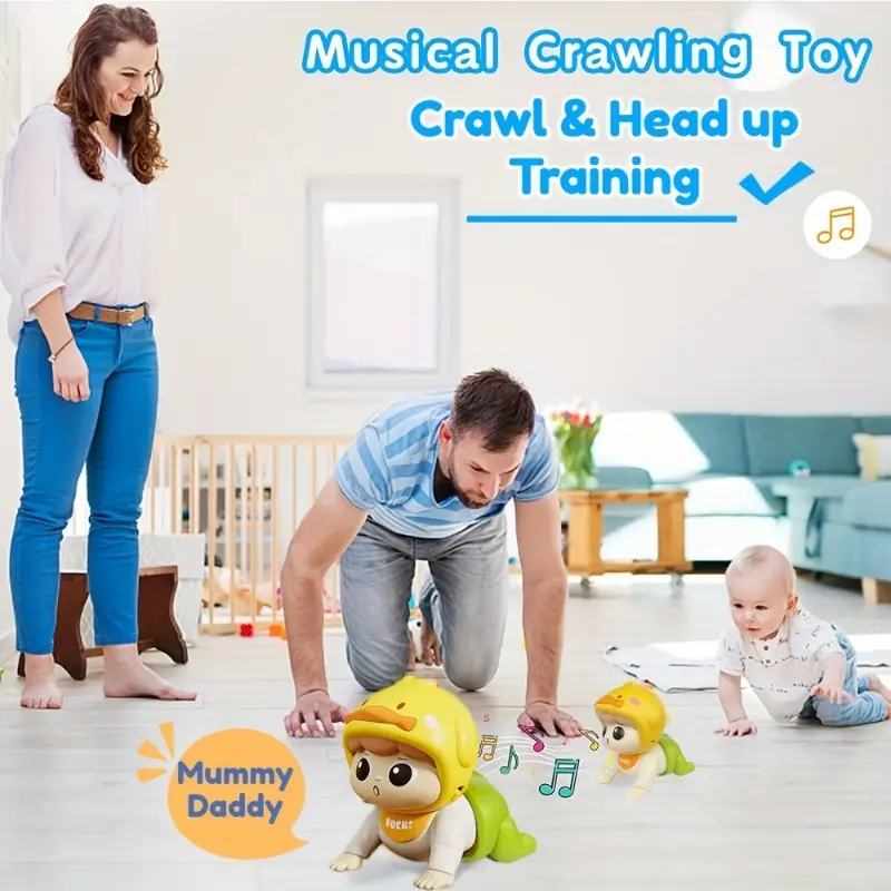 Baby Crawling Toys 6 Months+, Baby Infant Toys With Musical And Light, Early Educational Development Interactive Toys For Toddlers 1