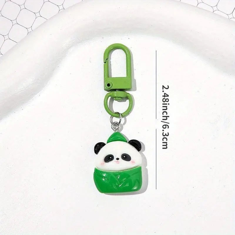 (Giveaway) 1pcs Cute Cartoon Panda Keychains, Aluminum Alloy Uncharged Key Ring Charms for Backpacks, Bags, Perfect Gift for Family and Friends 8