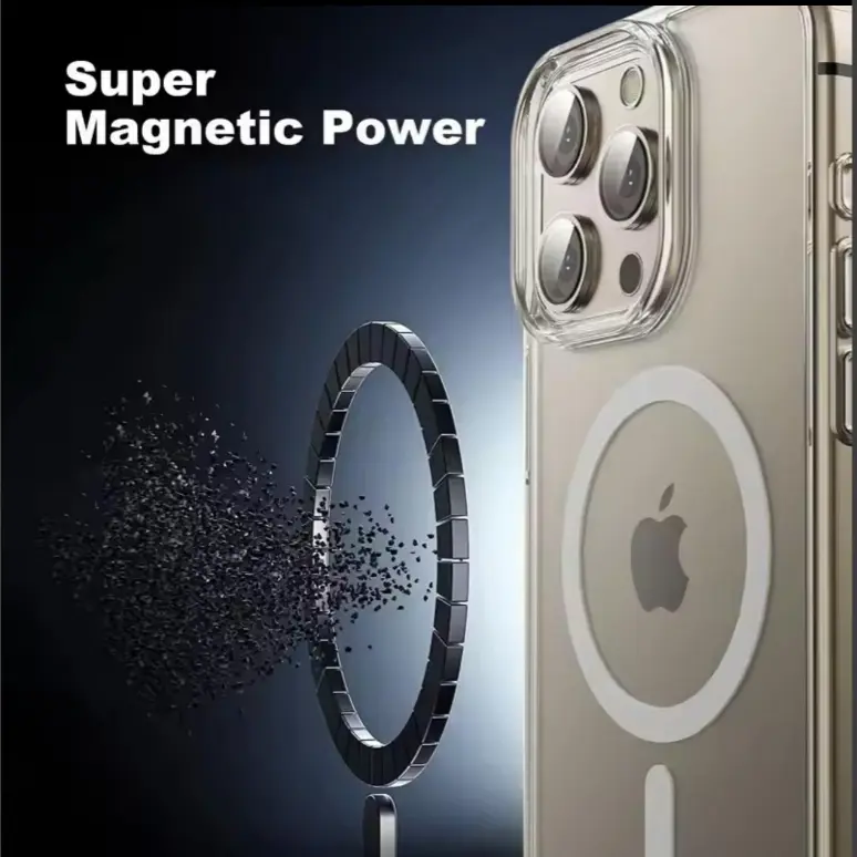 Transparent Case with MagSafe for iPhone 16 /16 pro, Max Shockproof Clear Cover Phonecase Protector Smartphone Accessories Handheld Protection 3