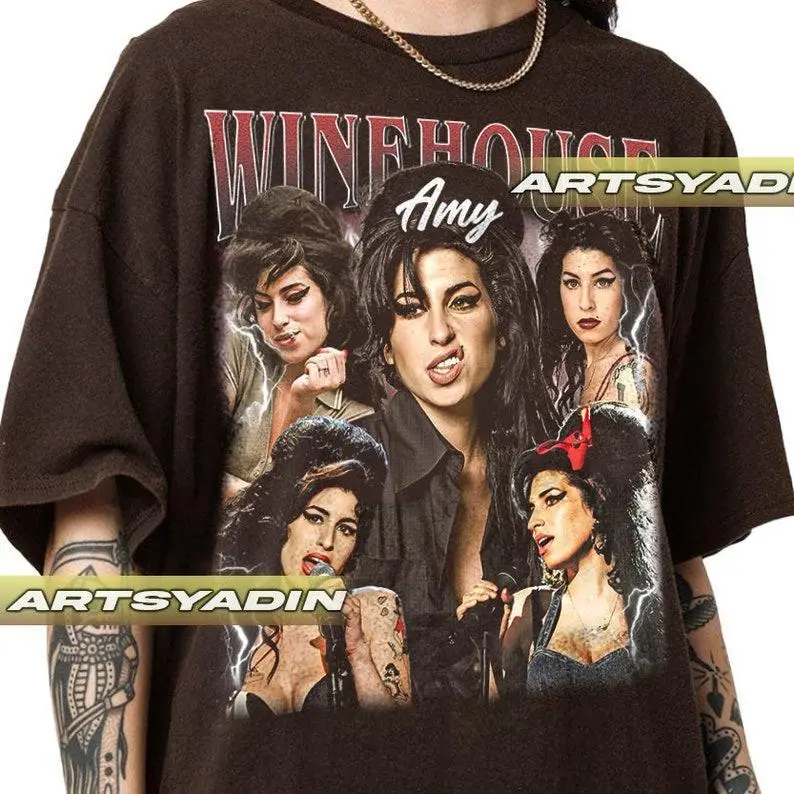 Amy Winehouse Unisex Softstyle T-Shirt Cotton Crewneck
