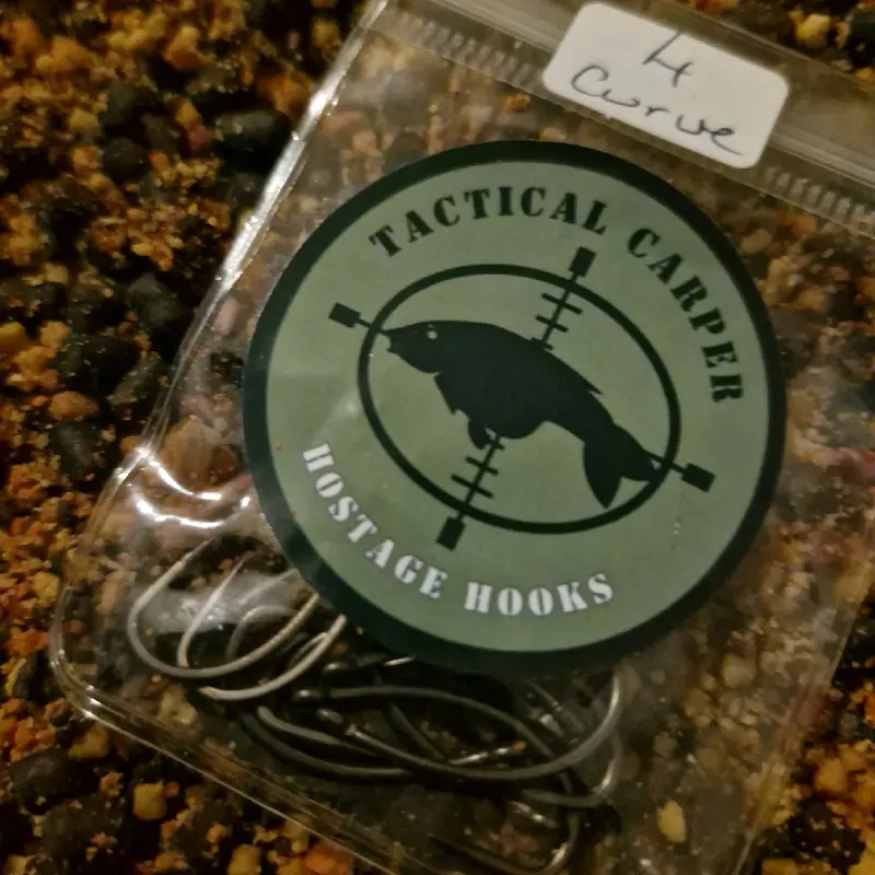Tactical Carper Hostage Hooks Size 4 Curve Shank - Pack of 10 4