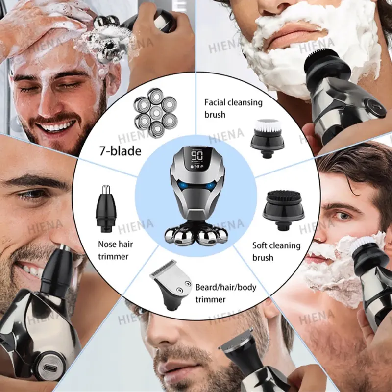 Iron man 5 in 1 Electric Hair Trimmer, 1 Box Rechargeable & Electric Hair Clipper & Accessories, Multifunctional Hair Trimmer for Men, Ideal Shaver for Men, Halloween, Christmas, Fall Gift, Hair Styling Tools, Winter Gift ear 1
