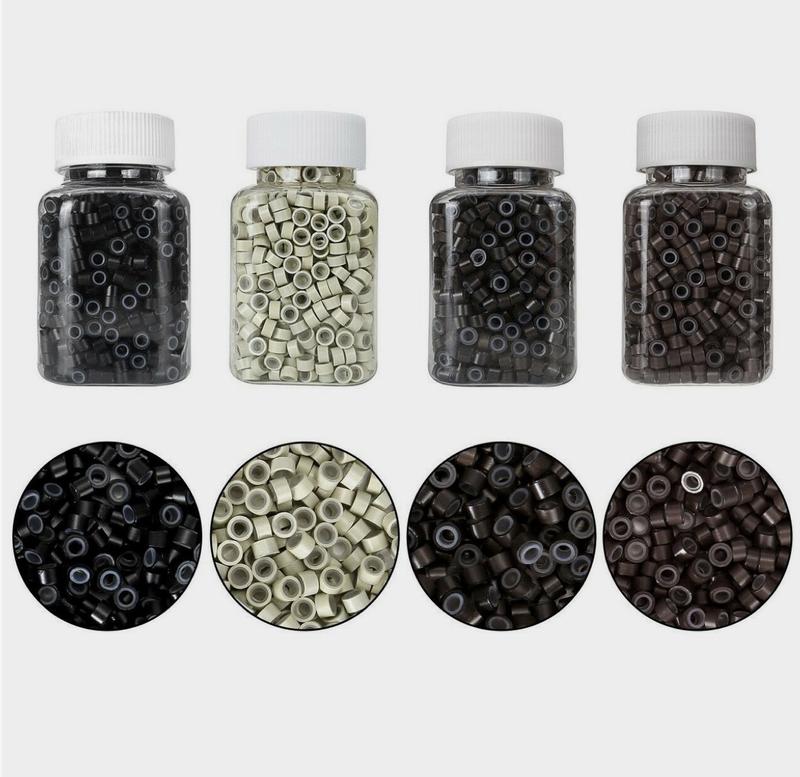 Product Introduction of Micro rings thousand pieces, silicone lined, micro rings micro rings, beads for hair extensions, 4.5 MM 0