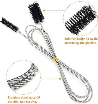 Drain Unblocker Cleaner Brush Tool - 4PCS Shower Drain Unblocker, Drain Gunk Remover Kitchen Sink Unblocker Tool, Plug Hole Unblocker Bathroom Hair Unblocker for Shower 4
