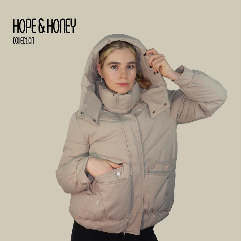 【SIZE 6-26】HOPE & HONEY Classic Hooded Puffer Jacket Water-Resistant Windproof, Thick Fabric with Detachable Hood and Drawstring Hem Women’s Quilted Winter Coat 4