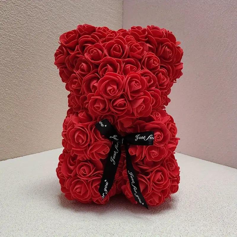 Room Decor Bear Design Artificial Rose Bouquet,Halloween Christmas Decor,Rose Toy,Lifelike Decorative Artificial Flower,Gifts for Her, Cute Homeware Romantic Gift, Autumn Home Decor, Decorative Gifts for Girlfriend,  Christma candle Fruit Plants 2