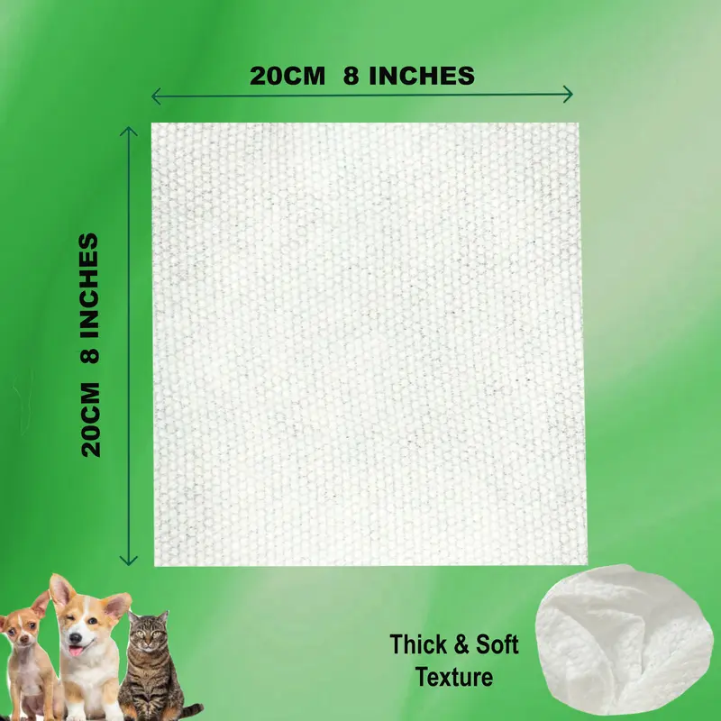Pet Guru Dogs & Cats 100% Plastic Free Biodegradable Multi-Purpose Cleaning Pet Wipes Fiber Plant Based Alcohol Free Pet Dog Wipes 2