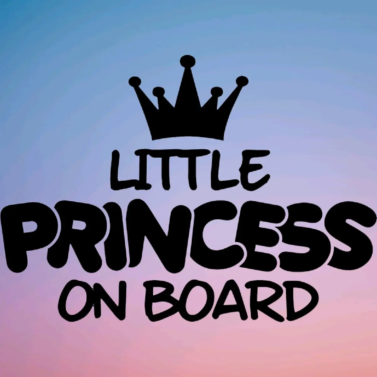 Little Princess On Board Vinyl Decal Sticker For Car/Window/Laptop/Wall