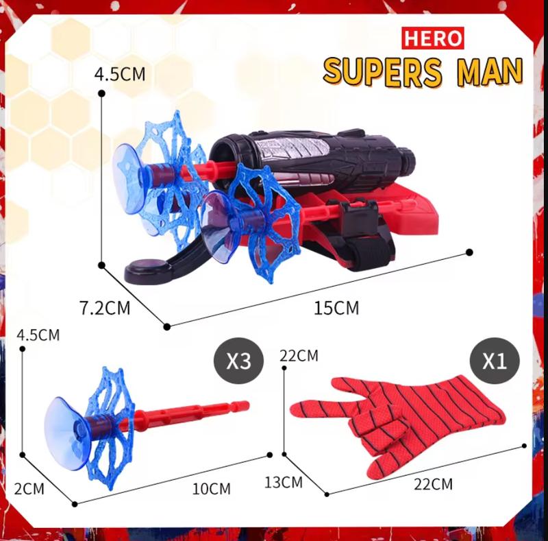 Kids Spiderman Web Shooter Toy Cosplay Launcher Spider Silk Glove Wrist Launcher 4