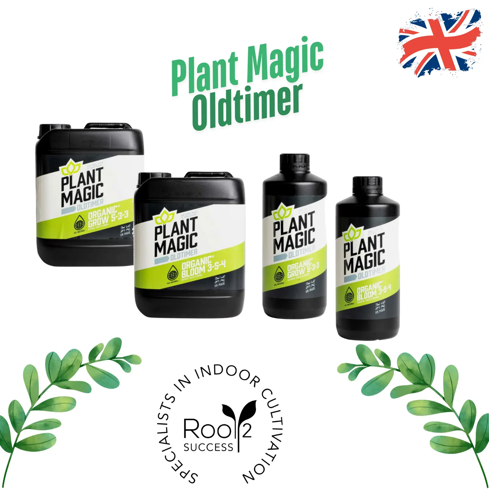 PLANT MAGIC Old Timer 1L or 5L Organic GROW or BLOOM Food Nutrients Hydroponics