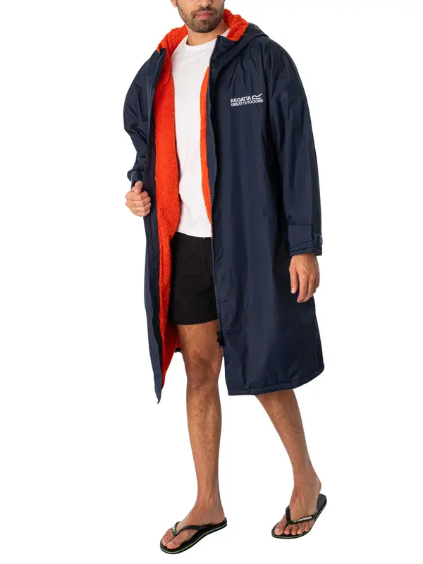 Regatta Waterproof Changing Robe - Navy/Rusty 1