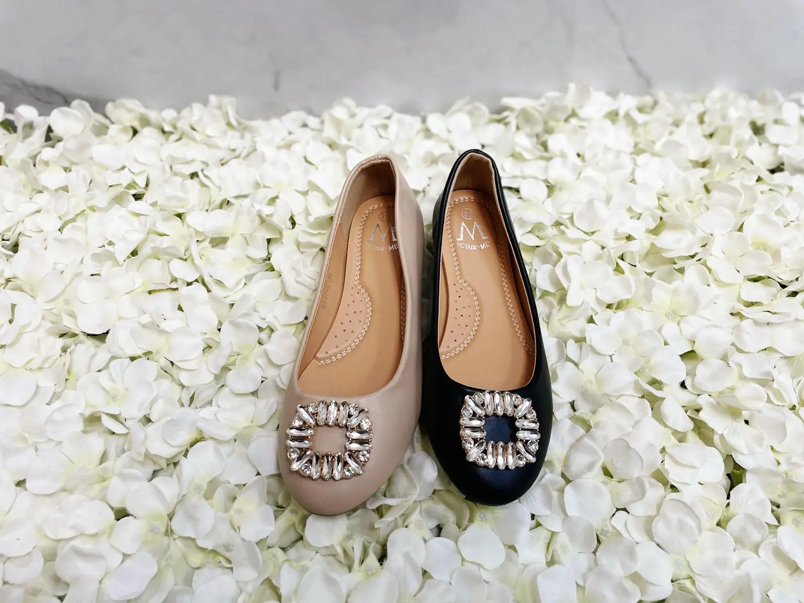 Ladies diamante flat shoes silver bow ballerinas Footwear Women Girl Formal Running Flatform