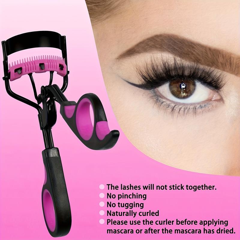 8-Piece Complete Eyelash Curling System – Hypoallergenic, Easy-to-Use Curler, 5 Refill Pads, 2 Combs, Perfect for Sensitive Eyes, Lash Enhancement and Definition Makeup Brush  Brow  Compact  Kit Mascara   Cosmetic Carbon Applicator Storage, complete set 3