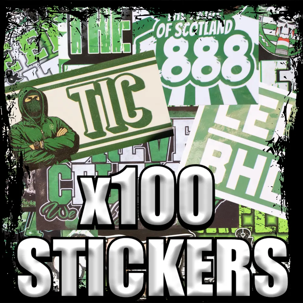 Celtic Ultras Sticker Pack - x100 Mixed Designs - Inspired by The Celts, Football, Bhoys, Green Brigade, Glasgow, Casuals