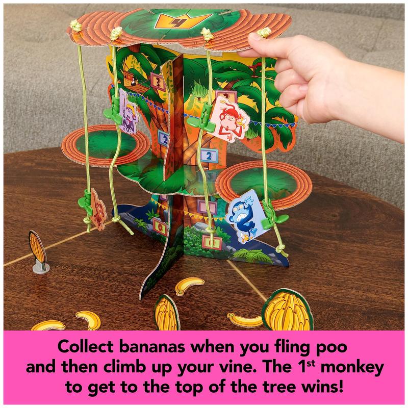 Spin Master Games, Monkey See Monkey Poo Game, Fun Games, Sensory Toys, Family Games, Funny Gifts, Christmas Gifts for Kids, for Ages 4+ 4