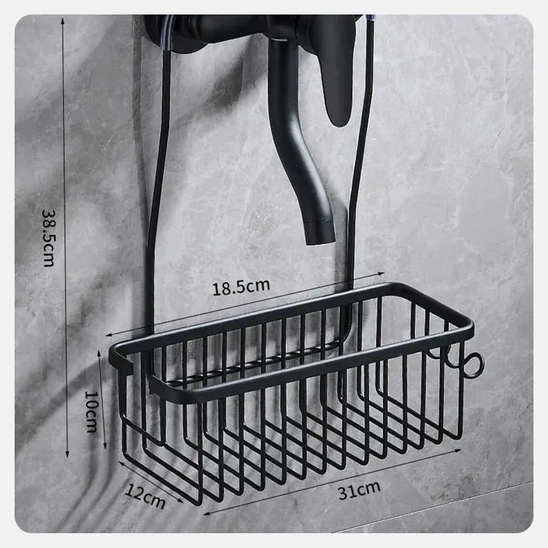 Convenient Toilet Shower Rack with No Drilling Installation Bathroom Storage Basket for Shower Room and Bath Products 5
