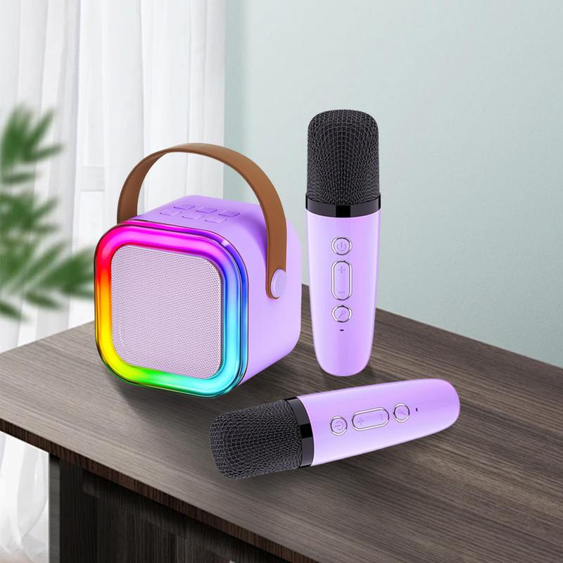 Product Introduction of Karaoke Machine Wireless Bluetooth Karaoke Speaker System RGB Light with 2 Microphones for Home Karaoke Singing Speaker Gift 21