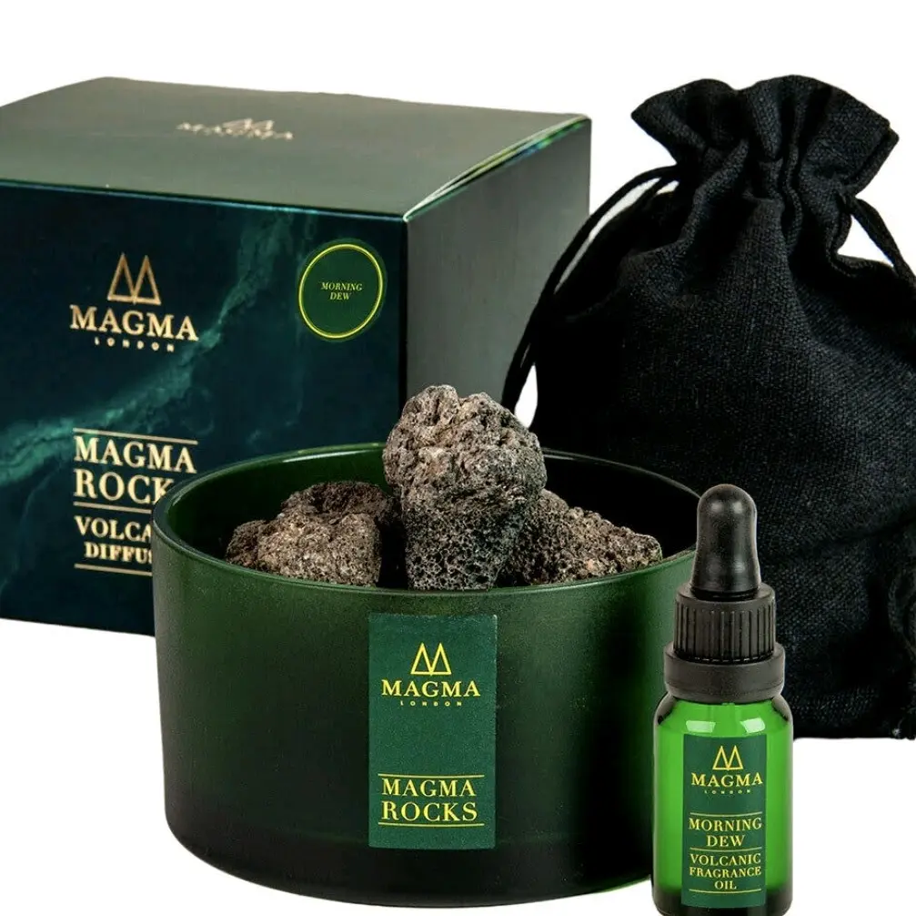 Magma Rocks Home Fragrance Oil, Glass bowl and rocks with perfume oil