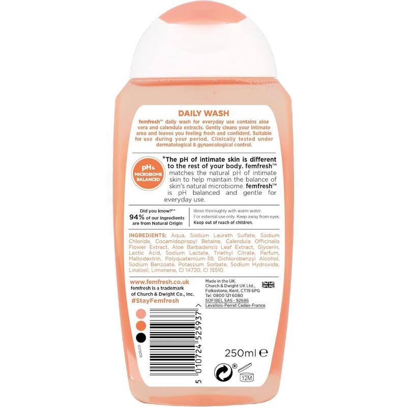 Product Introduction of Femfresh ComforT Intimate Wash 250ml - Hygienic and Natural Feminine Cleanser Gel Gentle 5