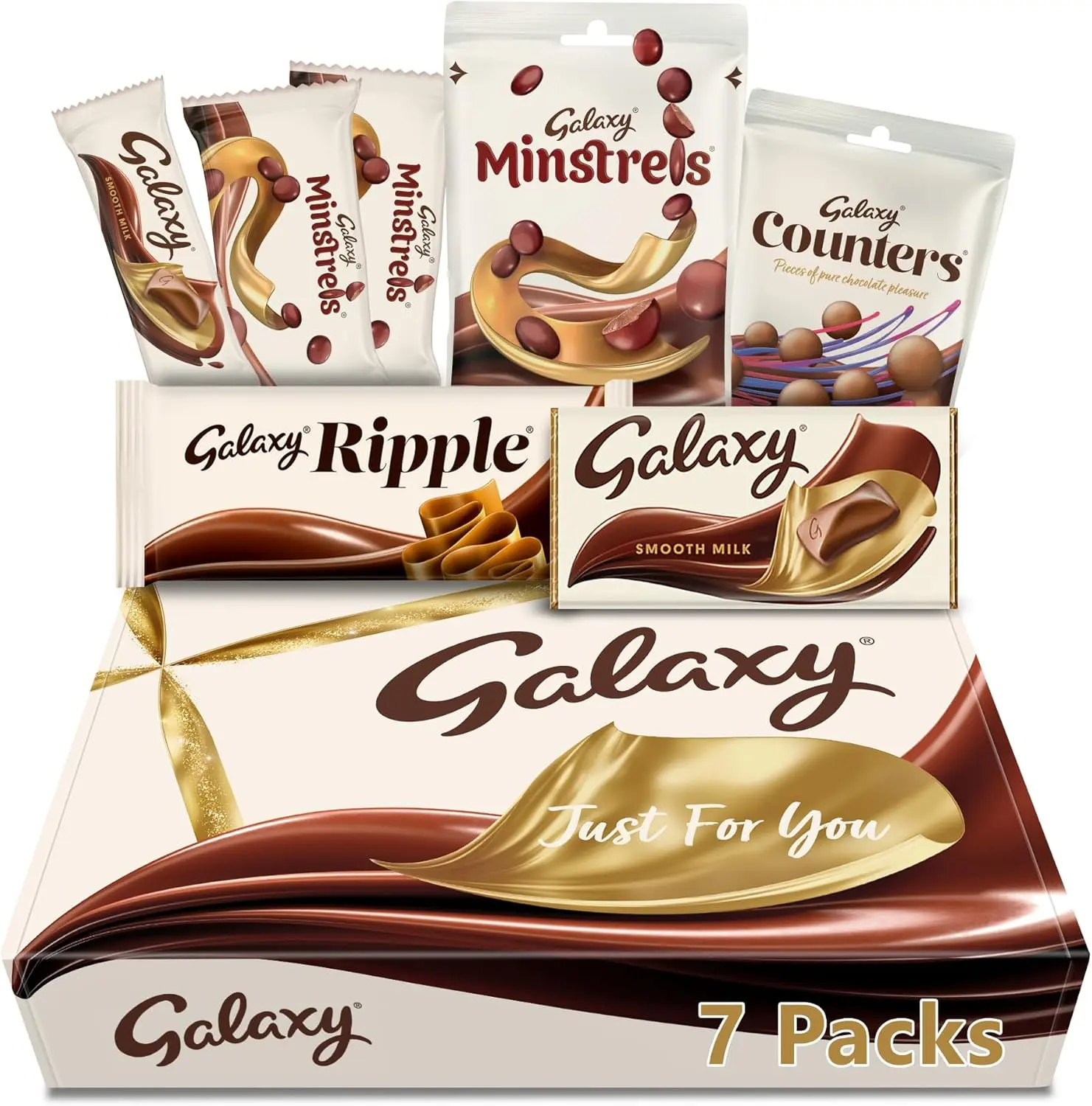 Galaxy Variety Chocolate Hamper Gift Box | Smooth Milk, Minstrels, Counters & Ripple Treats