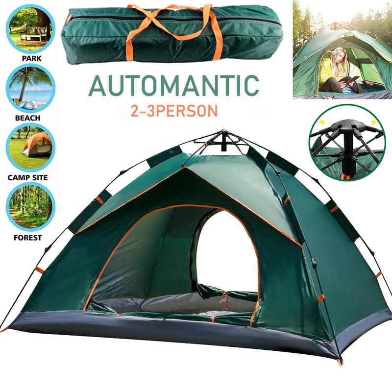 Camping Tent, 2/3 Person Automatic Instant Pop Up Tent, Portable Lightweight Waterproof Tents For Outdoor, Travel, Camping, Backyard, Patio, Garden, Beach, Hiking For Mother's, Father's, Children's, Birthday, Valentine's, Christmas, Family Holiday Party 1