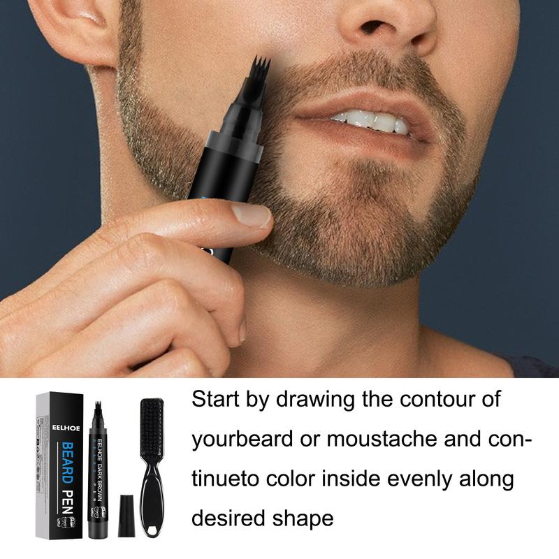 Product Introduction of EELHOE Beard Filler Kit Waterproof Sweatproof Beard Pen Beard Stroker 8