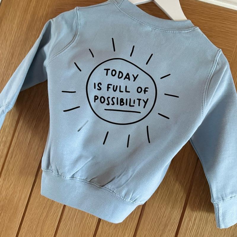 Positivity Sweatshirt (Kids) toddler outfit 2