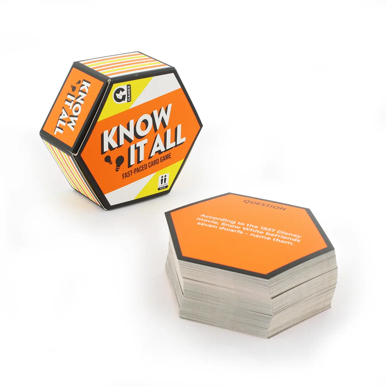 Ginger Fox Know It All Fast-Paced Card Game | Great Family Games for Ages 8 and Over | Use Your Wit and Speed to Correctly Answer Trivia Questions | Travel Sized Fun To Take Anywhere