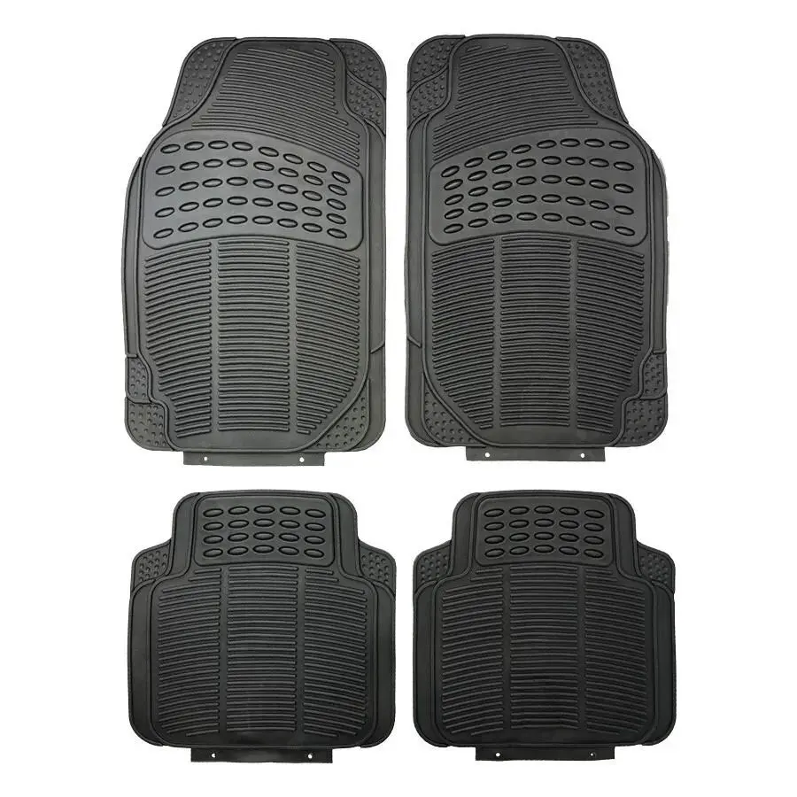 FOR FORD RANGER - HEAVY DUTY UNIVERSAL BLACK RUBBER CAR MAT 4 PIECE SET NON SLIP CAR VAN FLOOR MATS