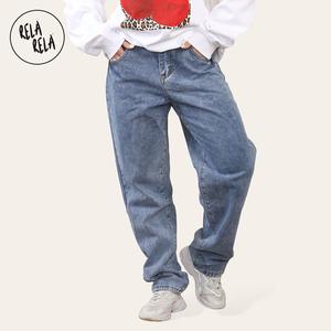 RELA RELA Womens Slouchy Fit Full Length Denim Jeans UK 6-20 Plus Size Available Comfort Womenswear Bottom Loose Style Trouser Pants Streetwear Lady