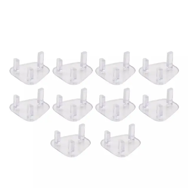 Socket Plug Covers Baby Safety Proof Children Protector UK 3 Pins CLEAR 10pk
