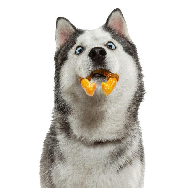 ReThink Dog Dental Munch Ring Chew Bacon Flavour Large Durable Pet Toy Textured 8