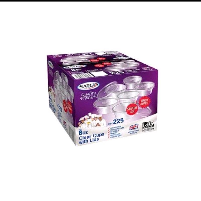 Plastic Cups & Lids Variety! - Different Sizes to Choose From - Strong Durable Recyclable Transparent Cups 4