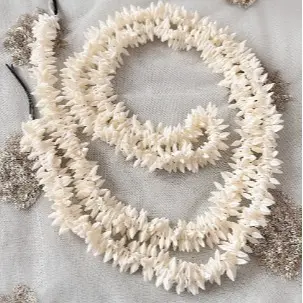 Jasmine Scented Long Floral Hair Tie Gajra Mogra Hair Accessory Artificial Flowers