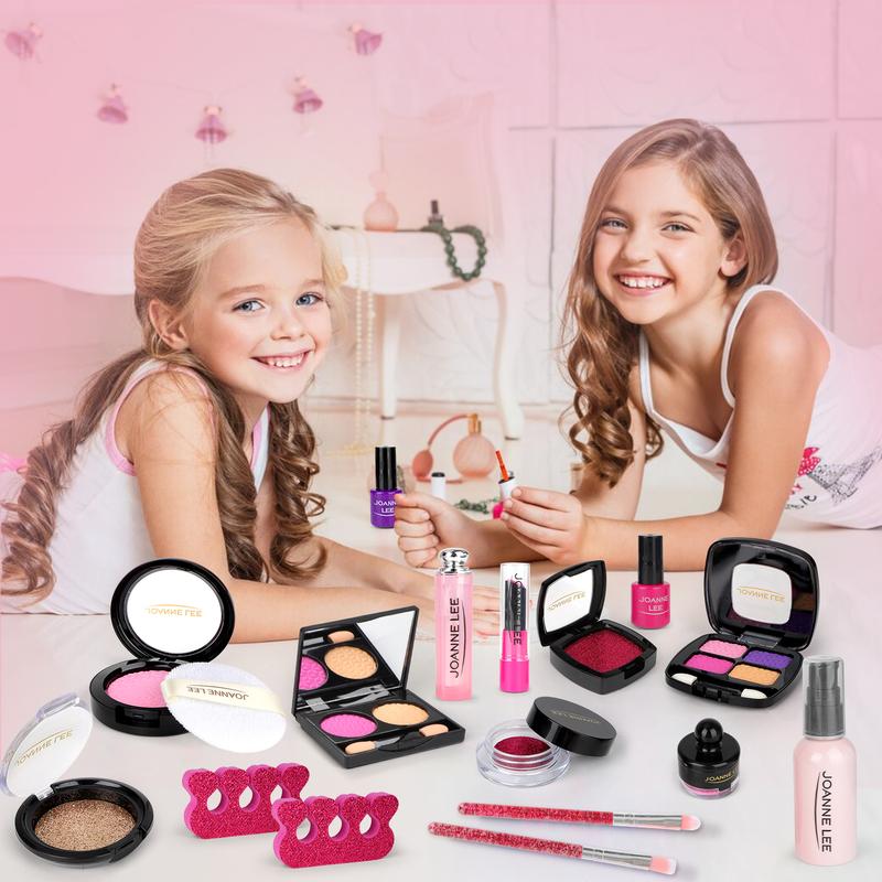 deAO Kids Makeup Toy Set – Realistic Pretend Play Cosmetics for Girls | Nail Polish, Eyeshadow & Lipstick Kit | Princess Birthday Gift Ages 3-10 (TikTok Viral!) 6
