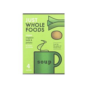 Just Wholefoods Org Vegan Leek & Potato Soup 4 x 17g