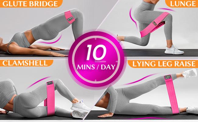 Product Introduction of Glute Training Set Pink (Barbell Pad, Fabric Resistance Band, Ankle Straps) 30