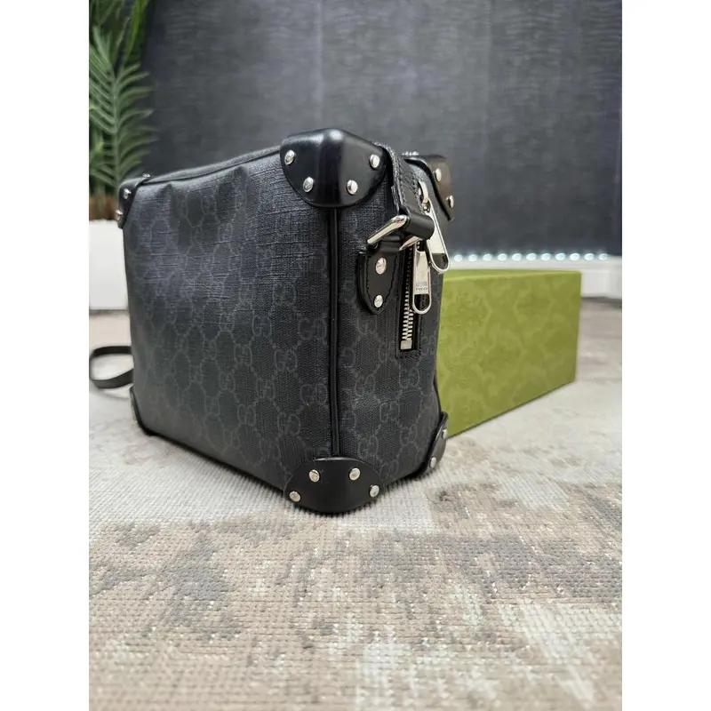 Preowned Gucci GG Supreme Soft Trunk Bag - Black 'ONE SIZE 5