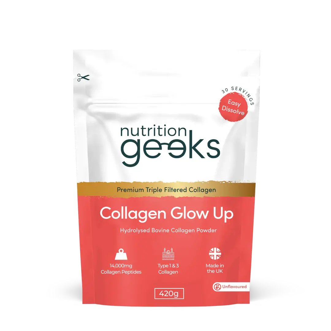 Nutrition Geeks Collagen Glow Up Powder for Skin Health Stronger Hair & Nails Joint & Bone Wellness Gut Health Support Healthcare Dietary
