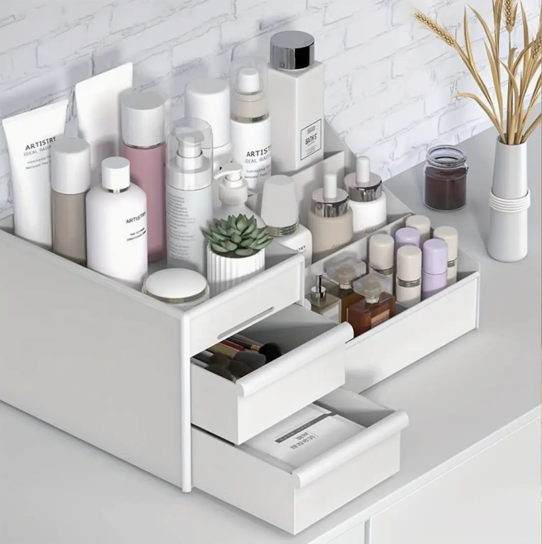 Makeup Organizer Makeup Storage Box with Drawers Storage for Makeup Desk Organizer Multi Purpose Desk Storage Box Space Saving Home Organizer Home Decor