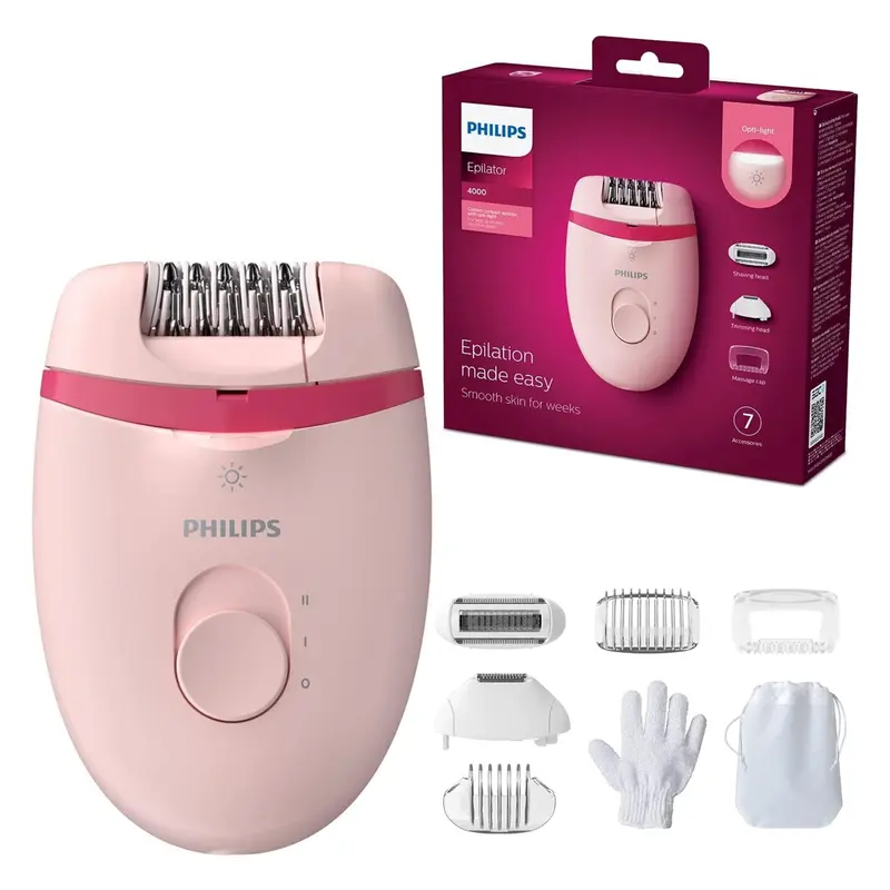 Philips Satinelle Essential Corded Epilator with 5 Attachments - BRE285/00 0