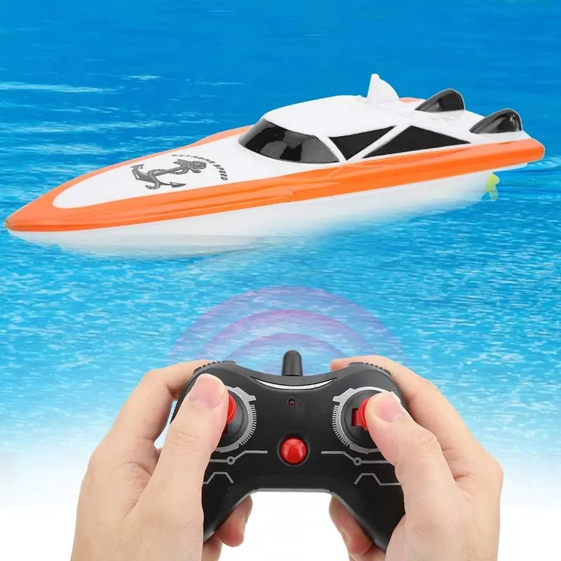 RC Boat 2.4GHz Rechargeable Remote Control Kids Toys 4 Channels Mini RC Boat Electric Ship Model Children Water Toy RC Boats for Adults and Kids 0
