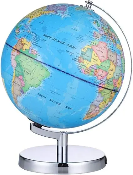 14.16cm Rotating Student HD World Globe Geography Educational Decoration Children Learn Globe World Earth Map Teaching Aids