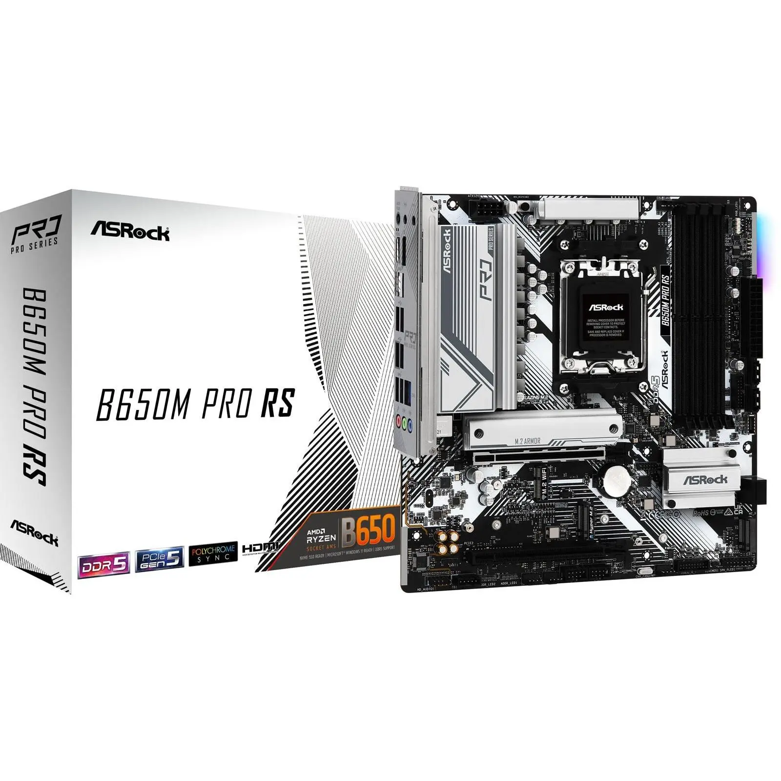 Asrock B650M Pro RS AMD B650 Socket AM5 micro ATX