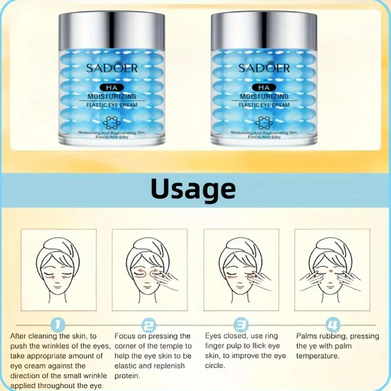 Elastic Eye Cream 60g - Moisturizing, Firming, Hypoallergenic Formula, Containing Glycerin, Suitable for All Types, Elastic Support, Providing Long-Lasting Protection 5